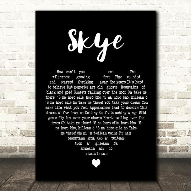 Runrig Skye Black Heart Song Lyric Art Print