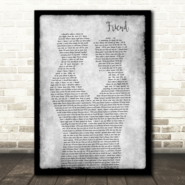 Andy Bell Friend Gay Couple Two Men Dancing Grey Song Lyric Art Print