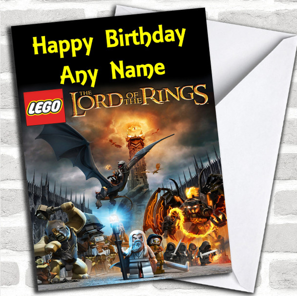 Lego Lord Of The Rings Personalized Birthday Card