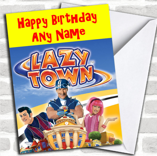 Lazy Town Personalized Birthday Card
