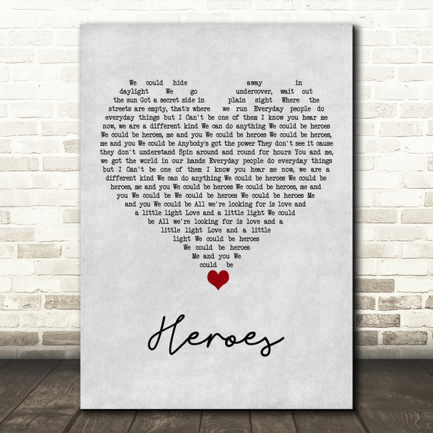 Alesso feat. Tove Lo Heroes Grey Heart Song Lyric Art Print