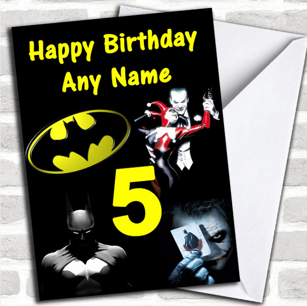 Batman Characters Personalized Birthday Card