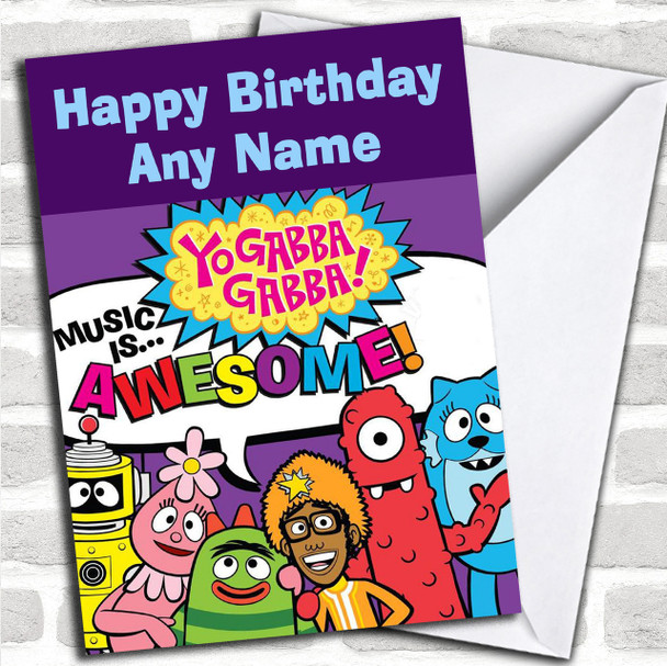 Yo Gabba Gabba  Personalized Children's Birthday Card