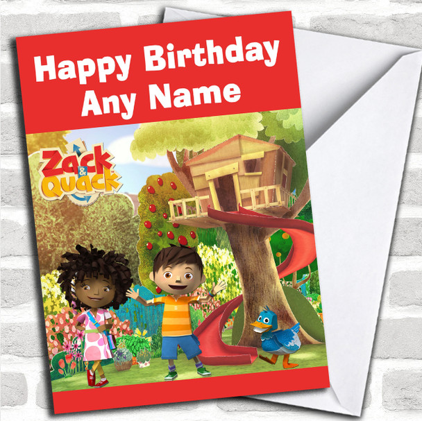 Zack And Quack  Personalized Children's Birthday Card