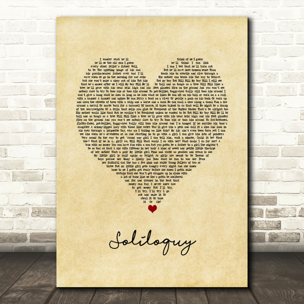 Gordon MacRae Soliloquy Vintage Heart Song Lyric Art Print