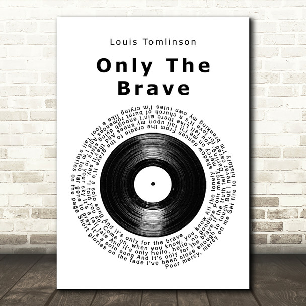 Louis Tomlinson Two Of Us Vinyl Record Song Lyric Wall Art Print