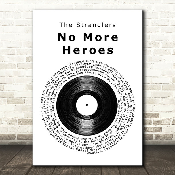 The Stranglers No More Heroes Vinyl Record Song Lyric Art Print