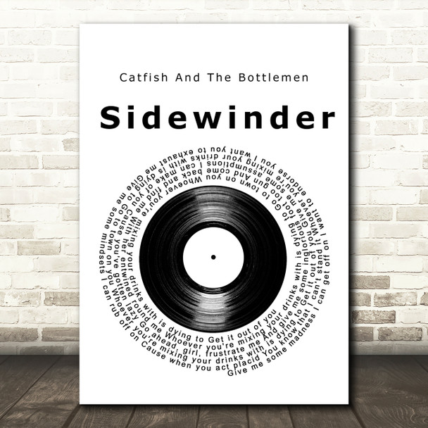 Catfish And The Bottlemen Sidewinder Vinyl Record Song Lyric Art Print