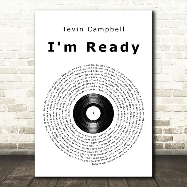 Tevin Campbell I'm Ready Vinyl Record Song Lyric Art Print
