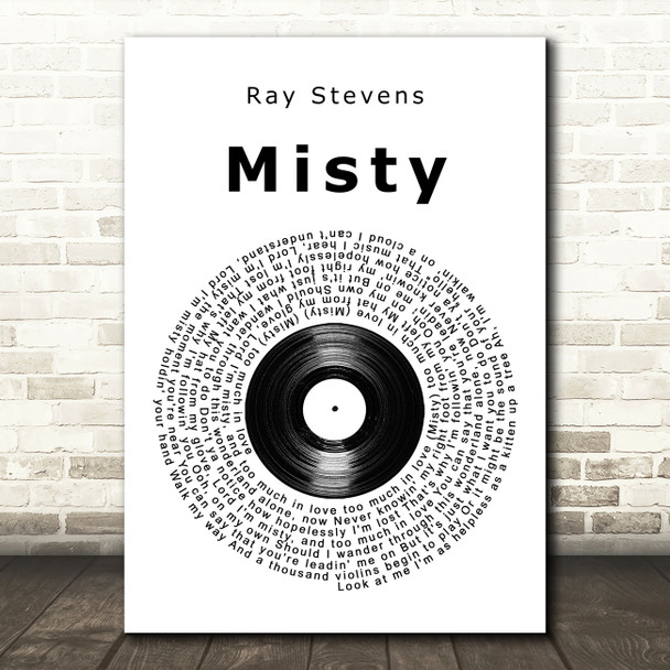Ray Stevens Misty Vinyl Record Song Lyric Art Print