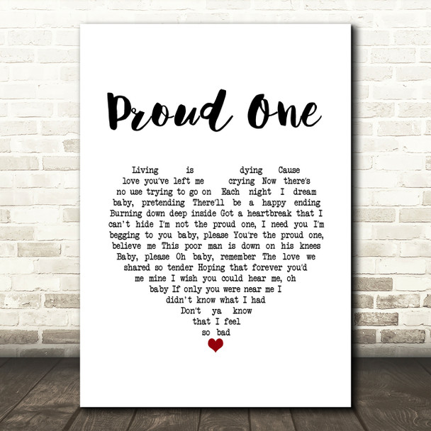 The Osmonds Proud One White Heart Song Lyric Art Print