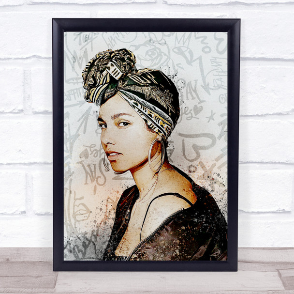Alicia Keys Graffiti Splatter Wall Art Print Alicia Keys Graffiti Splatter Wall Art Print