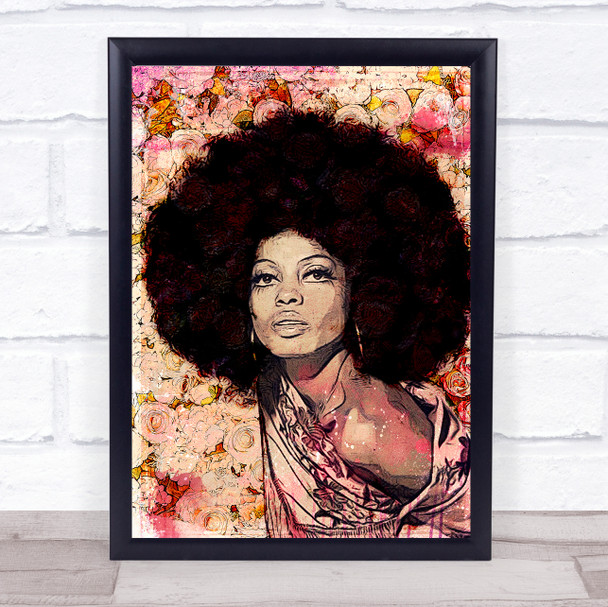 Diana Ross Floral Wall Art Print