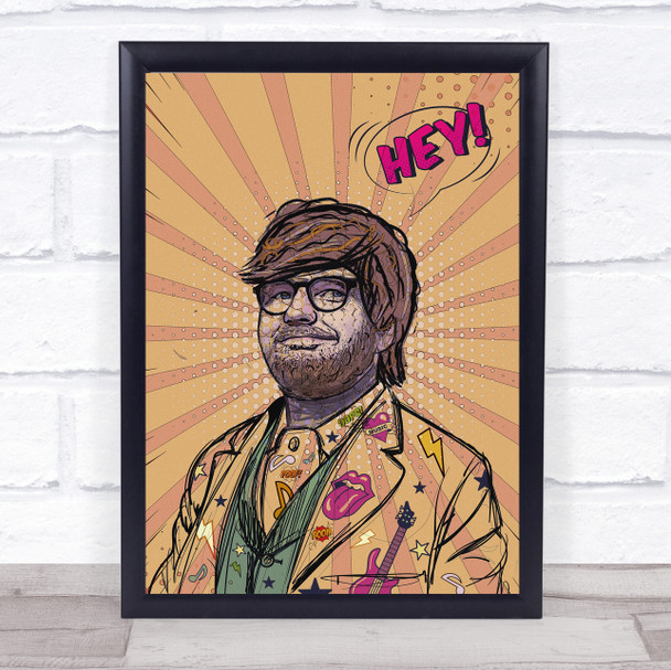Ed Sheeran Comic Fun Wall Art Print