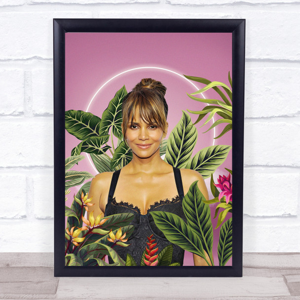 Halle Berry Botanical Pink Wall Art Print