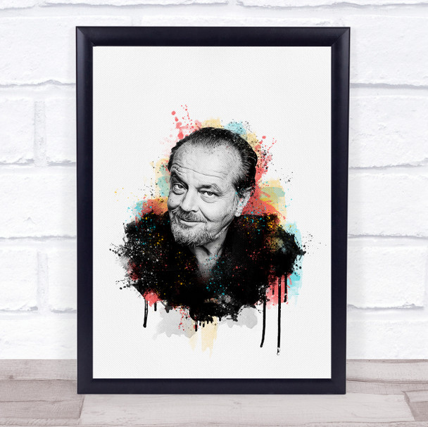 Jack Nicholson Splatter Wall Art Print