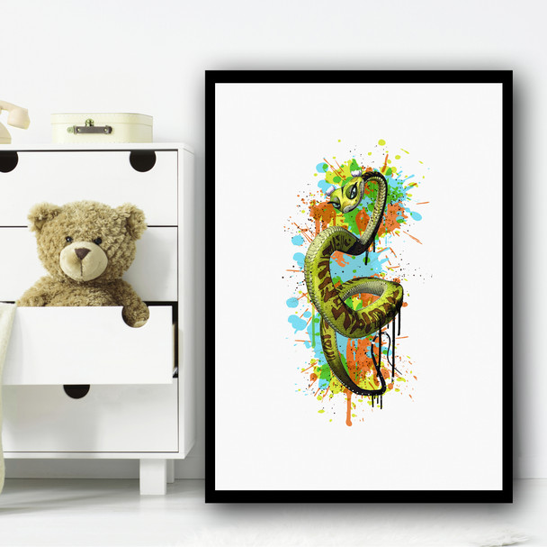 Kung Fu Panda Viper Splatter Wall Art Print