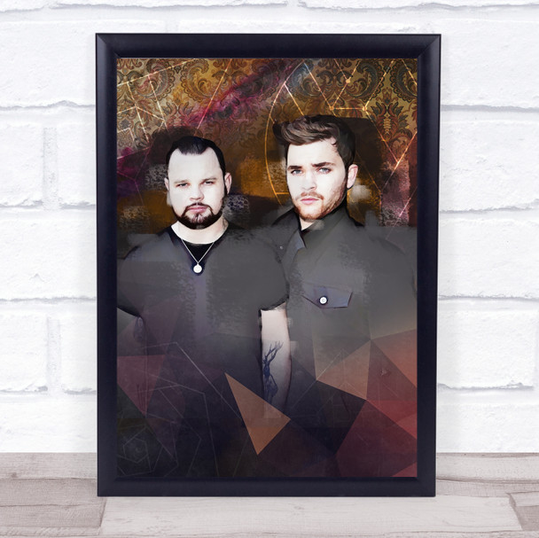 Royal Blood Grunge Abstract Oil Wall Art Print