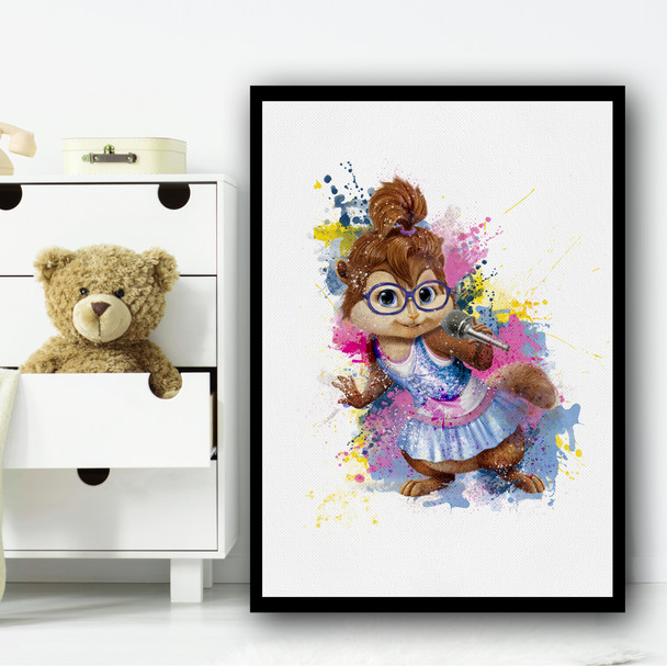 The Chipettes Jeanette Splatter Wall Art Print