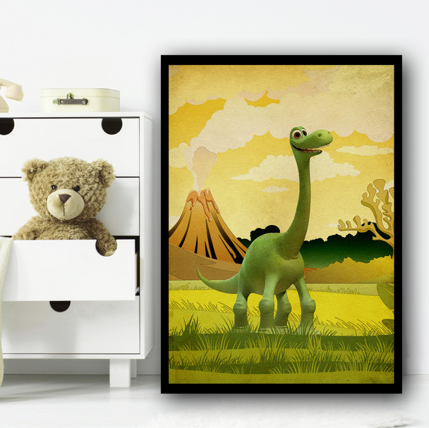 The Good Dinosaur Arlo Volcano Wall Art Print