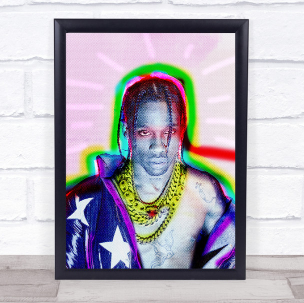 Travis Scott colorful Wall Art Print