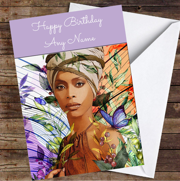 Erykah Badu Iconic Personalized Birthday Card