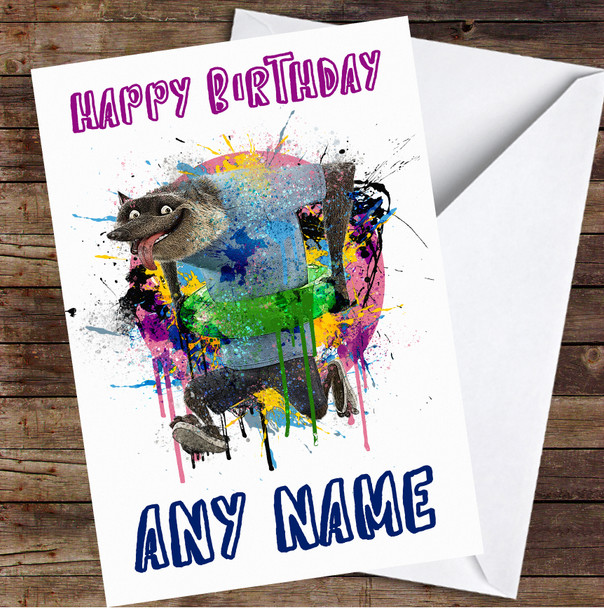 Wayne Hotel Transylvania Splatter Personalized Birthday Card