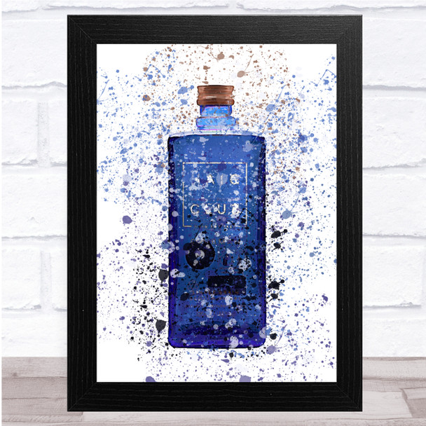 Watercolor Splatter Haig Club Single Grain Scotch Whisky Wall Art Print