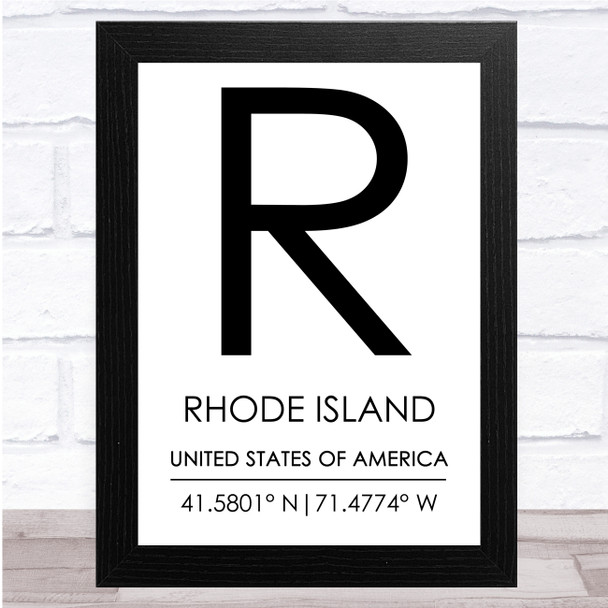 Rhode Island United States Of America Wall Art Print