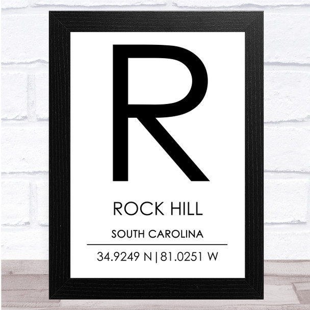 Rock Hill South Carolina Wall Art Print