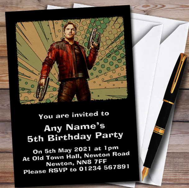 Guardians Of The Galaxy Chris Pratt Children's Birthday Party Invitations