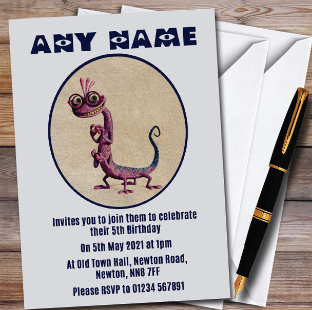 Monsters Inc Randall Boggs Children's Personalized Birthday Party Invitations