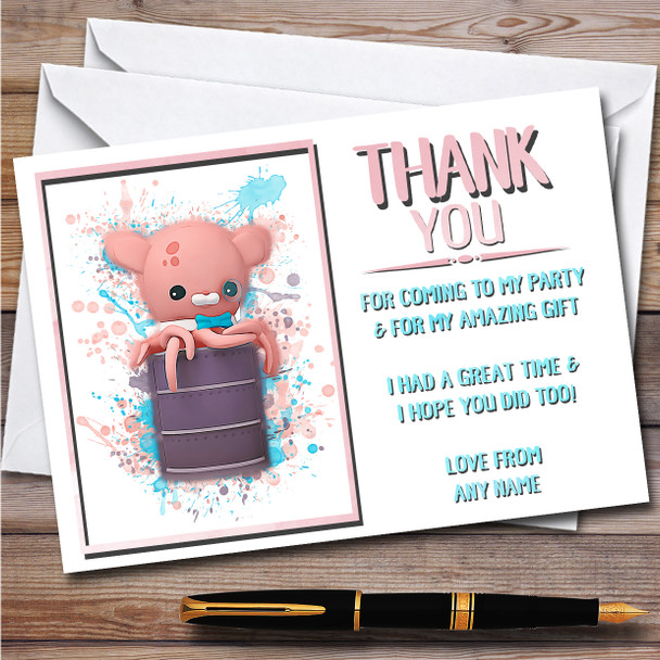 Octonauts Professor Inkling Octopus Splatter Art Birthday Party Thank You Cards