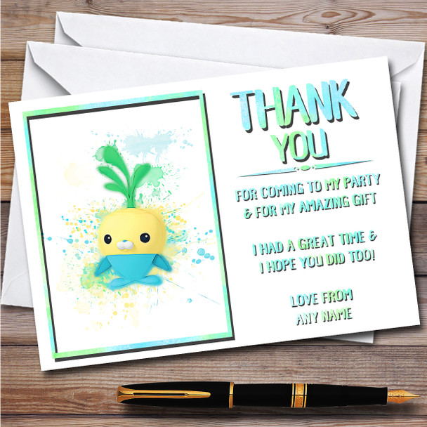 Octonauts Tunip The Vegimal Splatter Art Birthday Party Thank You Cards