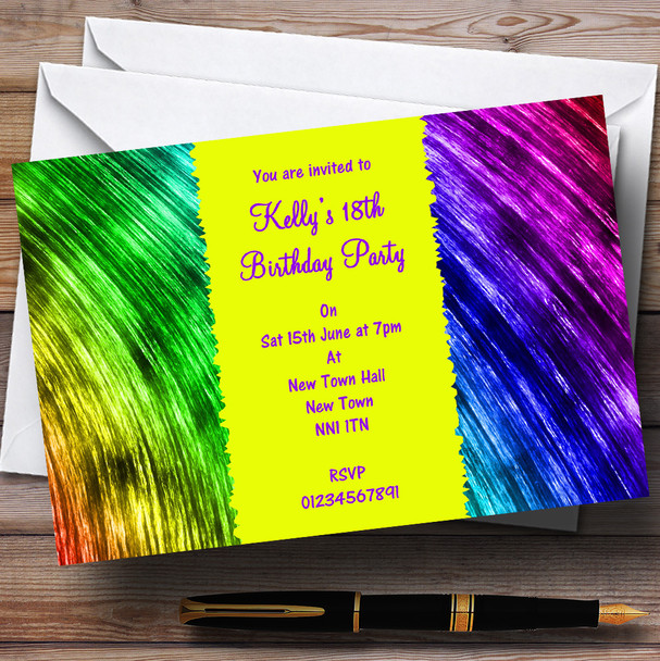 Rainbow Paints Personalized Party Invitations