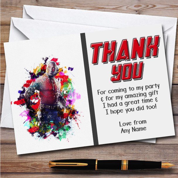 Drax The Destroyer Colour Children's Personalized Birthday Party Thank You Cards