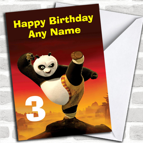 Kung Fu Panda  Personalized Children's Birthday Card