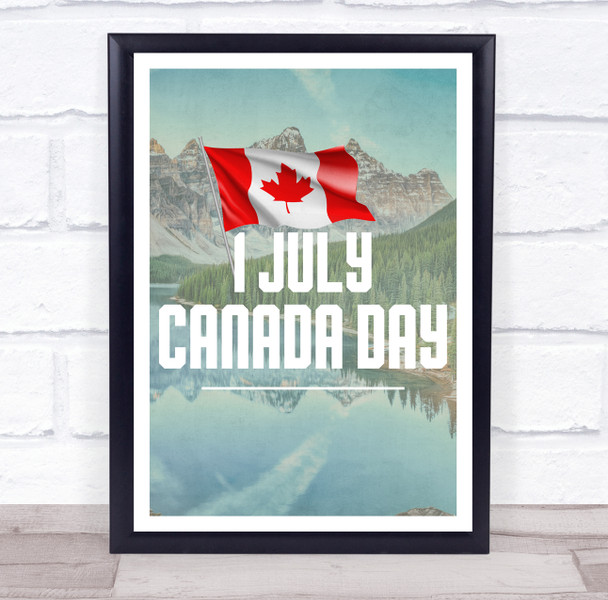 Beautiful Mountains 1 July Canada Day Wall Art Print
