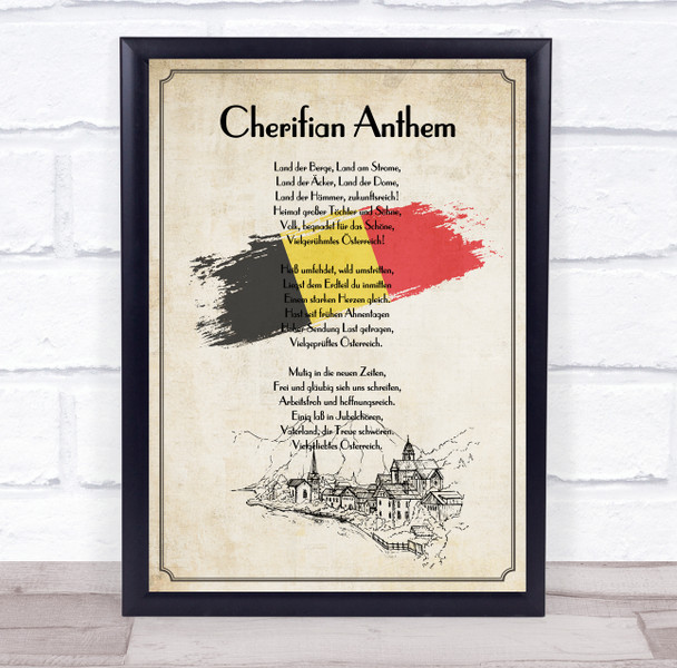 National Anthem Of Austria Buildings Wall Art Print