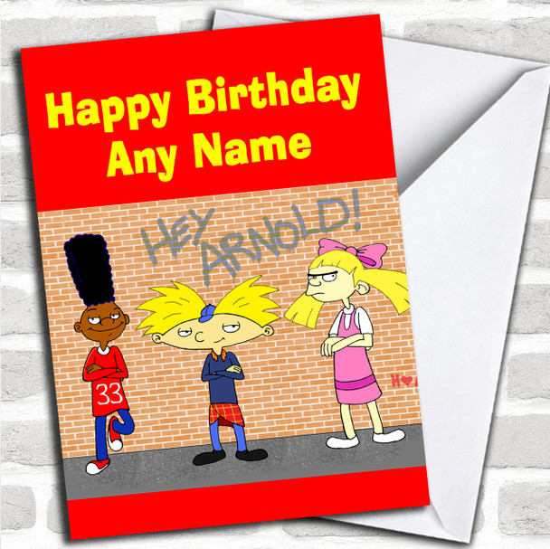 Hey Arnold  Personalized Children's Birthday Card