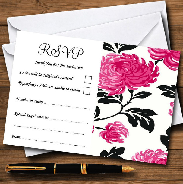 Beautiful Floral Vintage Personalized RSVP Cards