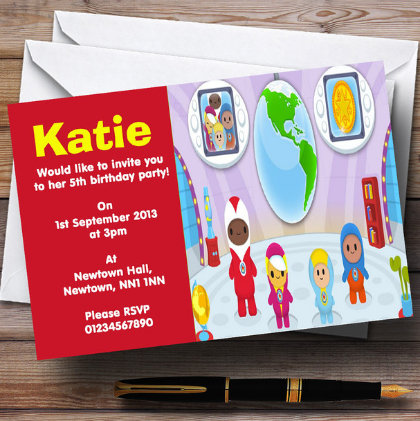 Go Jetters Blue Personalized Children's Birthday Party Invitations