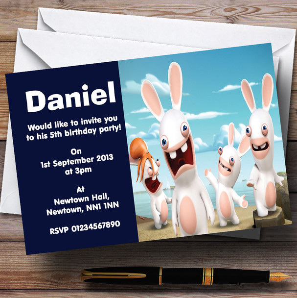 Rabbids Personalized Children's Birthday Party Invitations