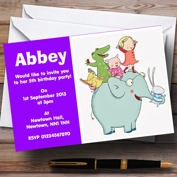 Tilly And Friends Personalized Children's Birthday Party Invitations