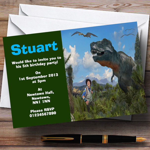 Andy's Dinosaur Adventures Personalized Children's Birthday Party Invitations