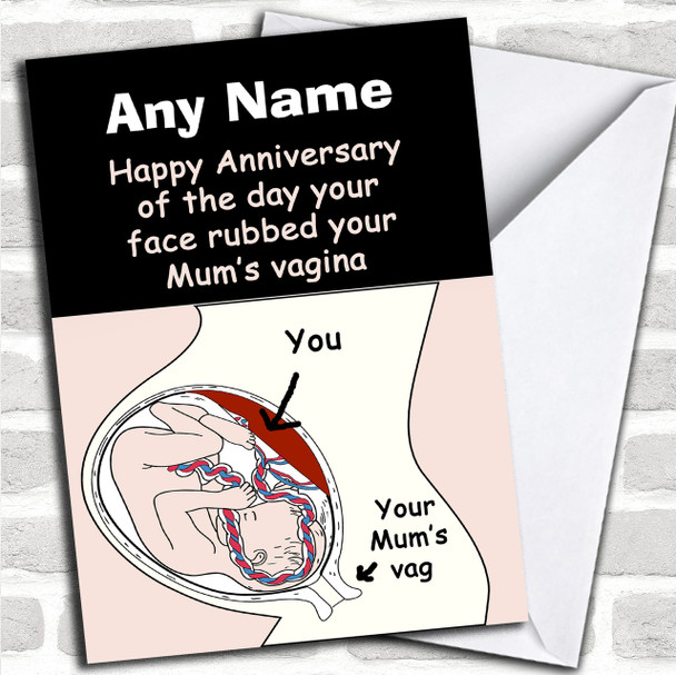 Funny Rude Insulting Mum's Vag Personalized Birthday Card