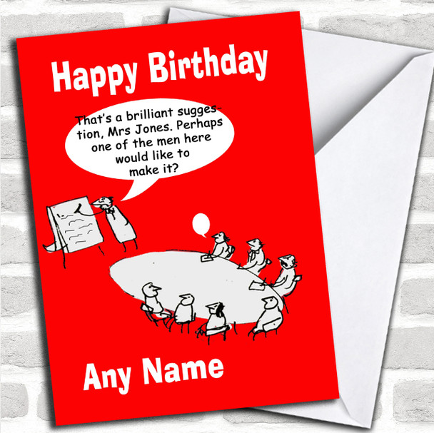 Funny Offensive Sexist Personalized Birthday Card