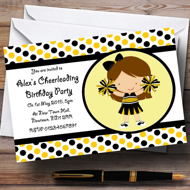 Cheerleading Personalized Birthday Party Invitations