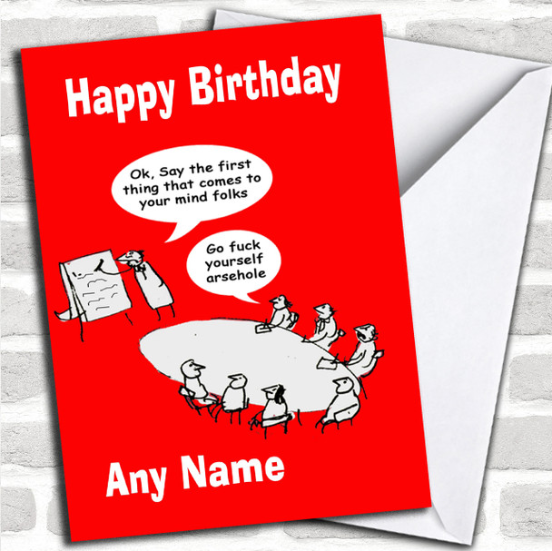 Funny Insulting Joke Personalized Birthday Card