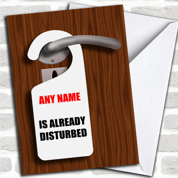 Funny Do Not Disturb Personalized Birthday Card